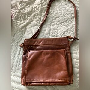 Leder Buck Brown Leather Crossbody Bag